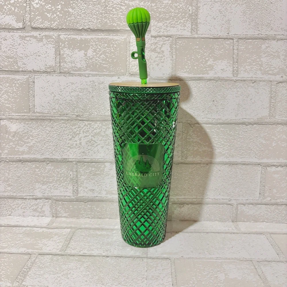 Starbucks Wizard of Oz Emerald City Cold Tumbler Hot Air Balloon Straw Topper